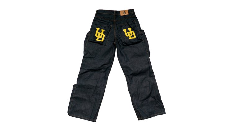 Deep Pocket Cargo Denim (Dark Wash)