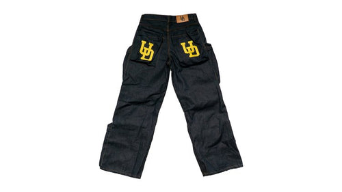 Deep Pocket Cargo Denim (Dark Wash)