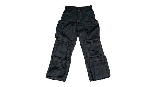 Deep Pocket Cargo Denim (Dark Wash)