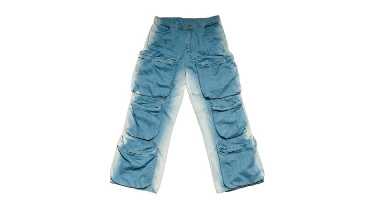 Deep Pocket Cargo Denim (2 Tone Wash)
